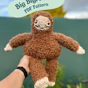 Bigfoot Crochet Pattern PDF, Big Bigfoot crochet pattern, crochet Sasquatch, crochet pattern, amigurumi pattern x PDF only