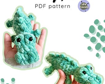 Alligator Crocodile Crochet Pattern PDF: Sally Gator Amigurumi (Digital Download)