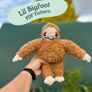 Bigfoot Crochet Pattern PDF, Lil Bigfoot crochet pattern, crochet Sasquatch, crochet pattern, amigurumi pattern x PDF only