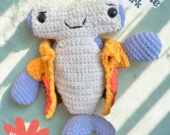 HammerhEdward the Hammerhead Shark Amigurumi Crochet Pattern (PDF Only)
