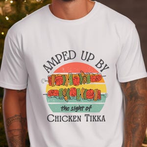 Chicken Tikka Kebab Love T-shirt Indian Food Shirt Skewer Tikka Masala Dosa India Snack South Asian Tee Foodie Gift for Snack Lover Girl T