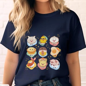 Dimsum Trivia Kawaii Shirt Chinese Lunar New Year Tshirt Dumpling Bao Bun Food Cantonese Tee Cartoon Asian Snack Cute Top Mom Gift Foodie