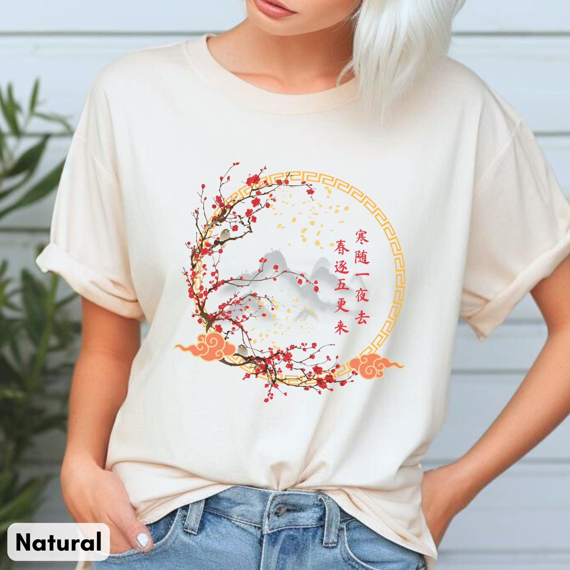 【 PROJECT】25SS★ Mandarin flower T-shirt Chinese Flower Calligraphy Shirt Lunar New Year 2025 Tshirt