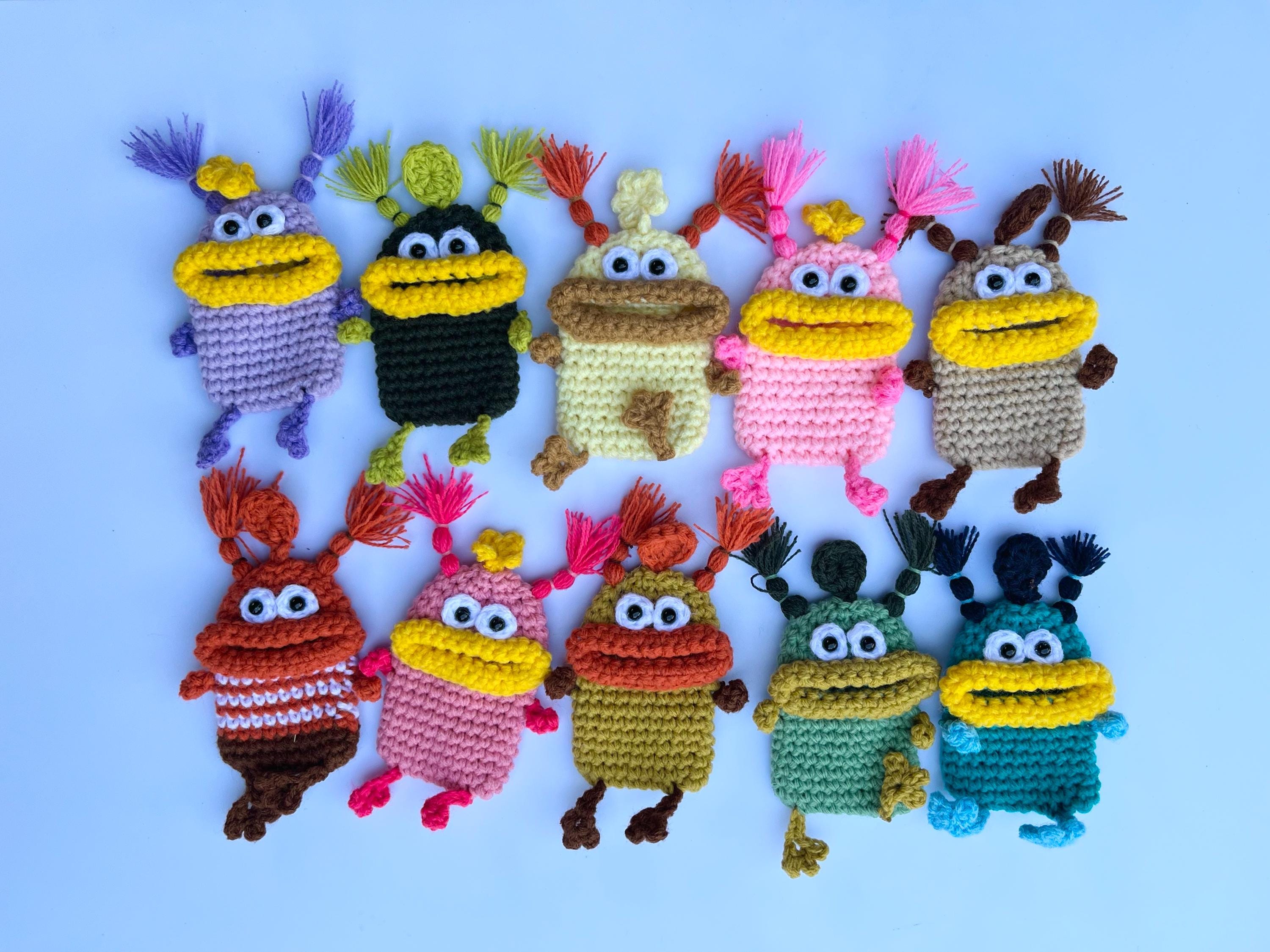Crochet Funny Monster Car Key Holder Pattern, No-sew (PDF File) - Etsy