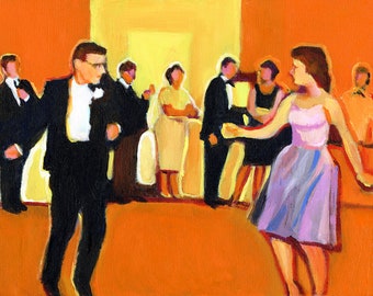 dance floor- original painting -acrylic painting on canvas