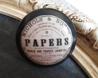 Vintage Knob, Papers, Wooden door pulls