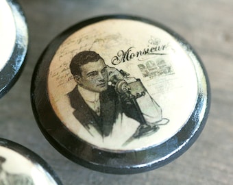 Wooden door pulls, Gentlemen of Distinction, 8 designs to choose from