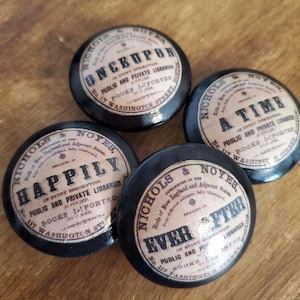 ONCE UPON A TIME, Happily Ever After, Wooden Knobs, Vintage Books Series