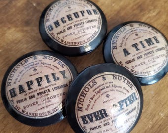 ONCE UPON A TIME, Happily Ever After, Wooden Knobs, Vintage Books Series