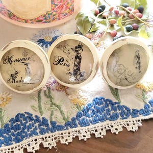 Vintage Knobs, Couture Angel, Wooden door pulls, 5 designs to choose from