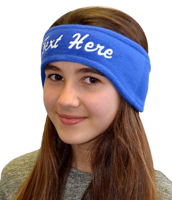 Polar Fleece Ear Warmer Headbands with Personalized Custom Etsy