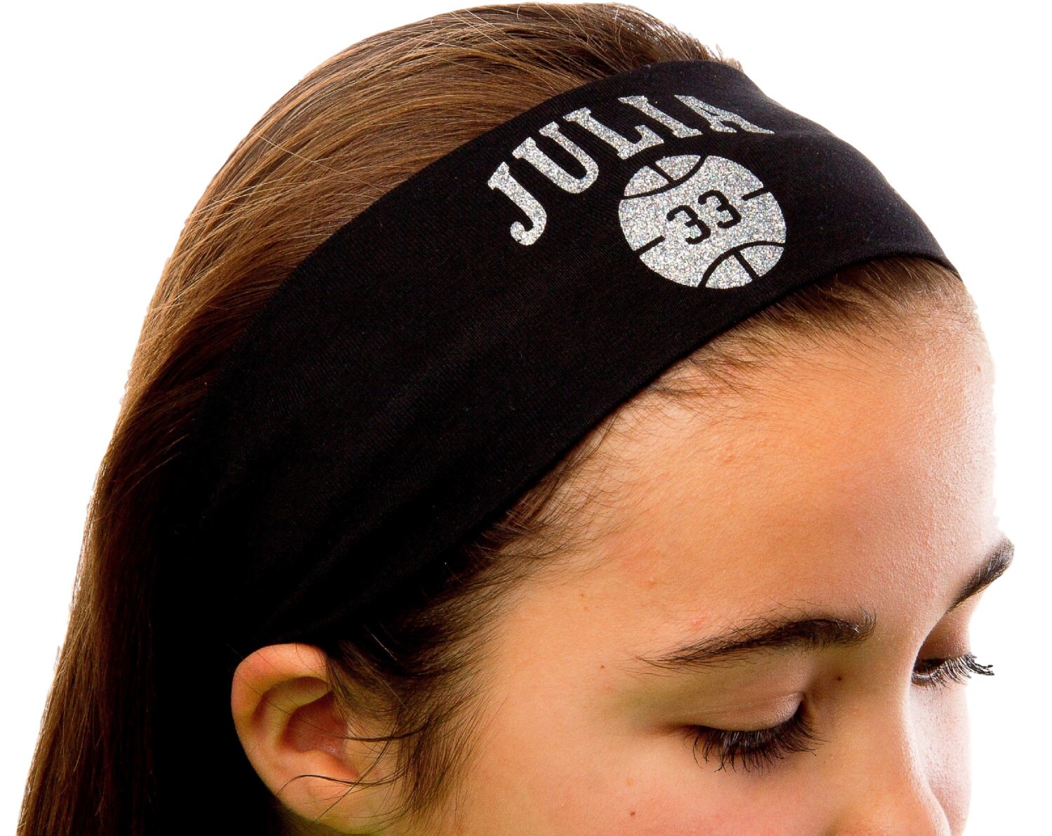Design Your Own Custom GLITTER BASKETBALL Cotton Headband