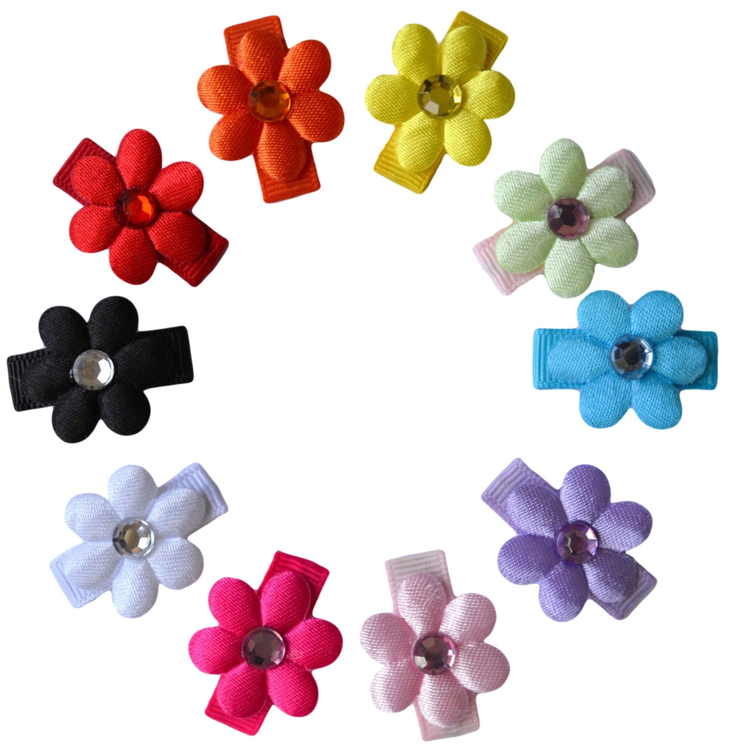 SATIN FLOWER Hair Clip Gift Set with Wall Hanging Hair Etsy