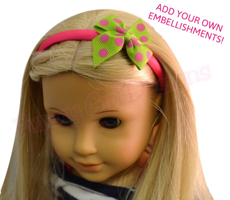 Satin 18 inch Doll Headbands for DIY sold in WHOLESALE sets Etsy