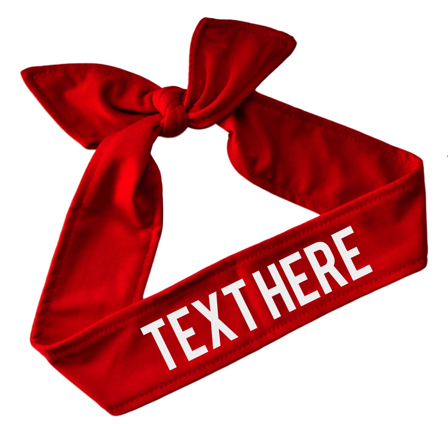 Funny Girl Designs Tie Back Sport Headband with Your Custom Team Name or Text in Vinyl