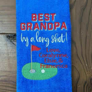 Personalized Embroidered Golf Towel Best by a Long Shot!