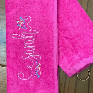 Ladies Golf Towel Embroidered personalized Mothers Day Christmas gift sister gift
