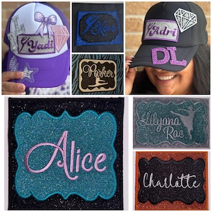 Custom glitter patch embroidered personalized Dance Bags