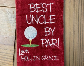 Best by Par personalized golf towel embroidered gift