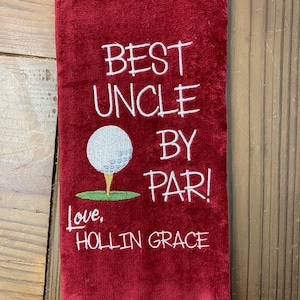 Best by Par personalized golf towel embroidered gift