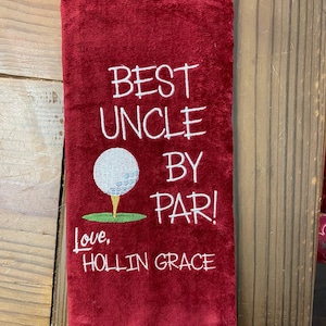 Best by Par personalized golf towel embroidered gift