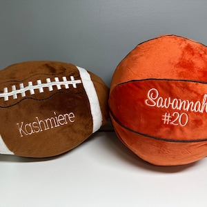 Embroidered personalized Plush Ball - Football, Basketball, Soccer, Baseball, Hockey Puck