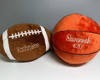 Embroidered personalized Plush Ball - Football, Basketball, Soccer, Baseball, Hockey Puck