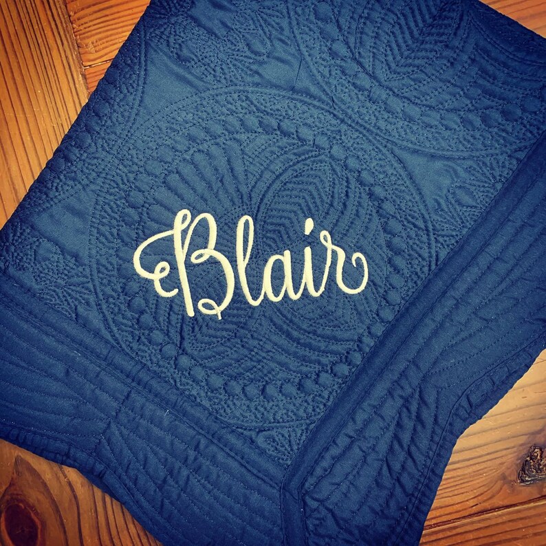 Heirloom Baby Quilt Blanket Embroidered Monogramed Etsy