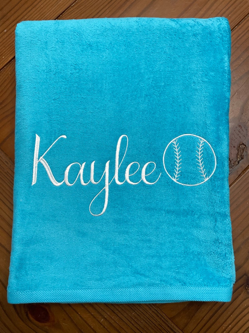 Beach & Pool Towel Embroidered Personalized Etsy
