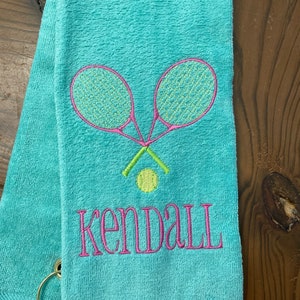 Personalized Embroidered Tennis Towel