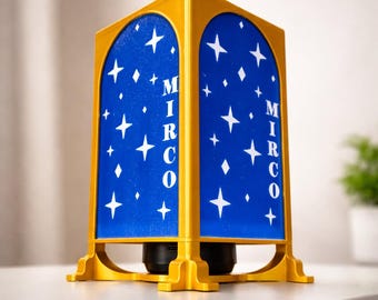 Spersonalizowana lampa konstelacji – projektor gwiazd Strzelca – lampka nocna z imieniem i datą – wyjątkowy prezent dla niej – dekoracja zodiaku