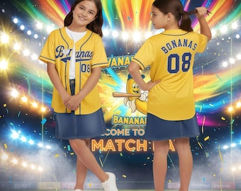 Custom Baseball Jersey: Personalized Team Name & Number, Gifts for Sports bananas Fans,Party wedding Gift for Men Women Kids Toddler youth