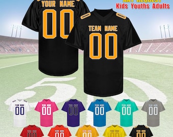 Camiseta de fútbol personalizada. Camiseta de fútbol con bordado a medida. Uniforme deportivo para hombres, mujeres, adultos, jóvenes y niños. Regalo para aficionados.