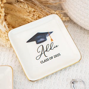 Graduation Jewelry Dish,Graduation Gift for Her,Keepsake for Graduating,Daughter Grad Gift,Class Of 2025,College Graduation,Graduation Gift