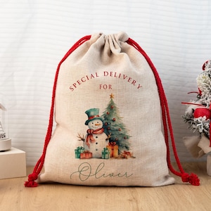 Baby First Christmas Santa Sack,Personalised Santa Sack,Merry Christmas Bag,Family Christmas Gift,Christmas Toy Sack,Xmas Gift for Kids