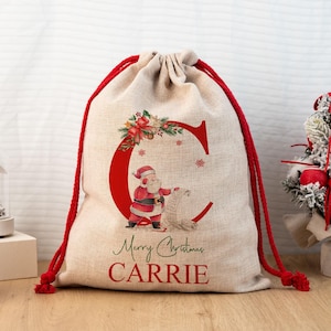 Personalized Santa Sack,Sack For Christmas Present,Premium Custom Santa Sack,Personalized Christmas Gift Bag,Christmas Party Supplies Favors