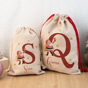 Personalised Santa Sack,Christmas Sack,Personalised Christmas Toy Sack,Name & Initial,Christmas Gift Bag,Xmas,Children&#39;s Christmas Sack