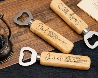 Personalised Bottle Opener,Father Gift,Laser Engraved UK Father Day,Beer mug Father's Day gift,Custom name bottle opener,Gift for Daddy