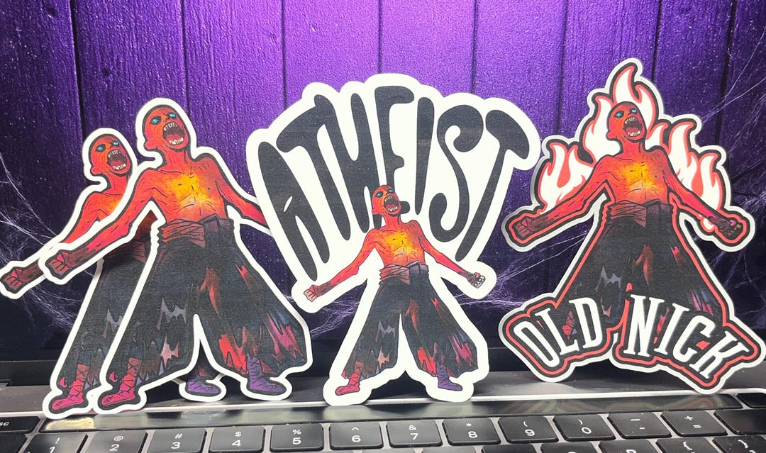 Old Nick Atheist Sticker, Kelson, Jimmy Samson Decals - Etsy