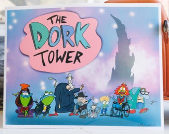 La tour Dork : impression d'affiche d'art dessinée à la main Rocko x Tower