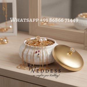Artisan Steel Box | White Powder Coat, Gold Lid, Crystal Knob (6-Inch)