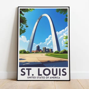 St. Louis Travel Print - Gateway Arch Poster, Missouri City Art, Travel Wall Decor, Scenic St. Louis Print, Missouri Travel Print