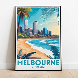 Melbourne Travel Print - Cityscape Wall Art, Australia Landmark Poster, Urban Decor, Melbourne Skyline Artwork, Travel Photography