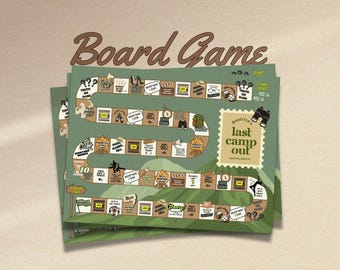 Camp Bachelorette Board Game, Cabin Hen Do, Hiking Bridal Shower Party, Fun Drinking Games for Bride, Unique Hen Activity, Nature Adventure