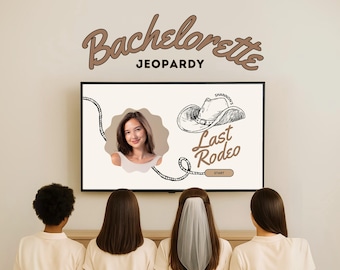 Cowgirl Bachelorette Jeopardy Game Last Rodeo Digital Party Game for Bridal Shower Hen Night Wedding Jeopardy Game Western Bachelorette Game