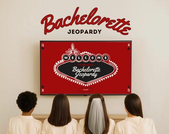 ラスベガス・ジェパディ・バチェロレッテゲームCanvaテンプレートカジノ・バチェロレッテ週末ゲームラッキー・イン・ラブ・バチェロレッテパーティー・ジェパディ・トリビアゲーム