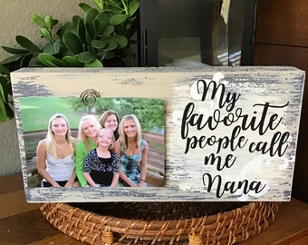 Nana Personalize Gift/ Hand painted long distance gift/ Choose your name/ Small size fits into care package/ Rustic Warm Cozy Home Decor