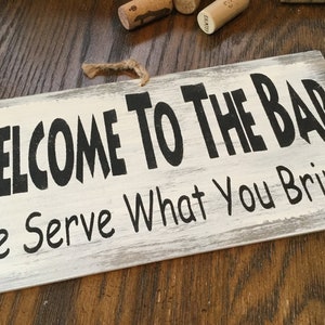 Bar wood hand painted funny sign decor for the bar