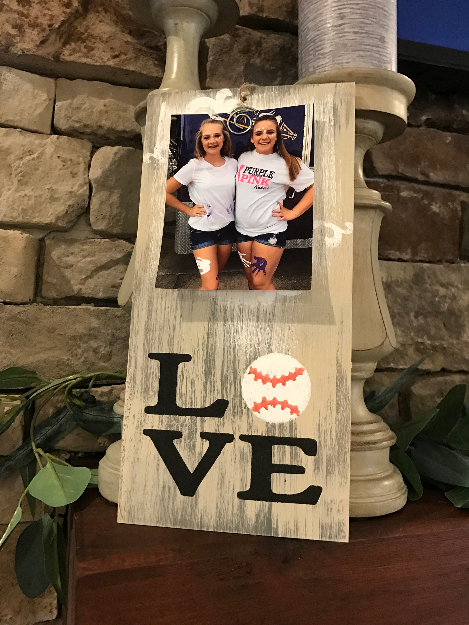 Softball Picture Frame Hand Painted Design Thin and Light Etsy