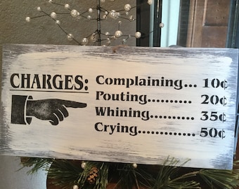 Funny Home Decor for Home Office , Work From Home Sign No Crying Sign No  Complaining Sign No Pouting Sign - Etsy Canada